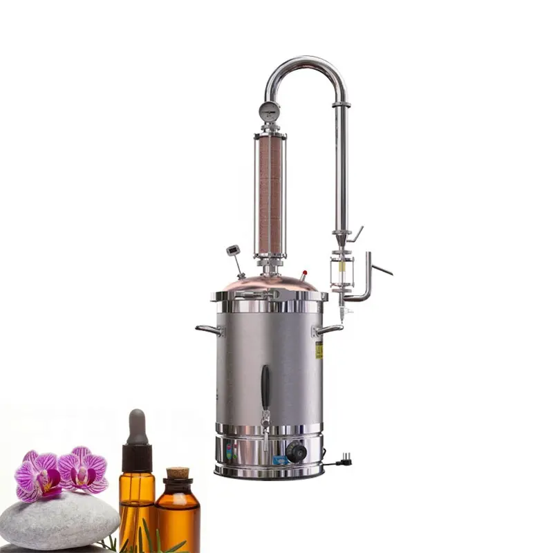 Destilador de aceite esencial de lavanda, hidrosol eléctrico portátil para el hogar, 30l