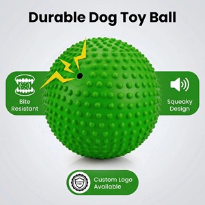 Balles pour chiens indestructibles à design personnalisé, qui couinent, pour les mâchoires agressives, jouet à mâcher en caoutchouc pour chiens de grande et moyenne taille - Product Image 3