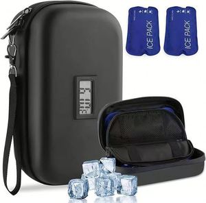 Custom Portable Hard Shell EVA Insulin Cooler Travel Case with Temperature Display Carrying <b>Nurse</b> <b>Bag</b> - Product Image 2
