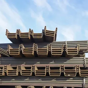 Estacas-prancha de aço laminadas a quente para construção civil, tipo U, material de metal, forma a frio, para construção civil