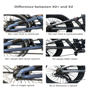 Modelo OEM Verificado - Bicicleta Eléctrica Plegable Naicisports Pro de 20 Pulgadas con Fibra de Carbono Completa y Transmisión por Correa con Torq - Product Image 3
