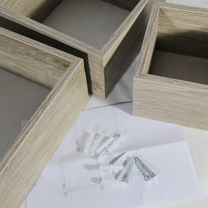 Set <span class=keywords><strong>3</strong></span> Buah Rak Dinding Persegi Kayu MDF Rak Dinding Mengambang Kayu untuk Dekorasi Kamar Tidur - Product Image 5