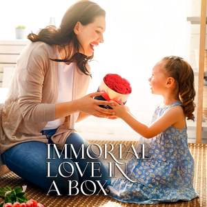 กลามูร์ บูติก ดอกกุหลาบอบแห้งในกล่องทรงกลม ขนาด 5x5x5.5 นิ้ว ดอกไม้แห้งสำหรับวันวาเลนไทน์ - Product Image 1