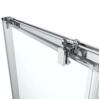 Fournisseur direct d'usine, porte de douche coulissante en acier inoxydable poli, certifiée CE/GS/WATER, cadre étanche, verre sécurisé de 6 à 8 mm d'épaisseur