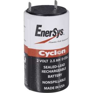 Batería Recargable de Plomo Sellada EnerSys Cyclon 2 Voltios 2.5 Ah Tipo D para Sistemas de Alimentación Ininterrumpida, Fabricada en Italia - Product Image 1