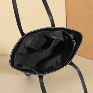 2025 מעצב יוקרה גבירותיי תיק מותג מפורסם שם המותג מזדמנים tote לוגו zipper סגירת פוליאסטר רירית צבעים עמיד שרשראות - Product Image 5