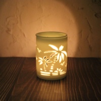 Brûleur à mazout en céramique de haute qualité avec des motifs d'oiseaux de mer de cocotiers parfum chauffe-cire brûleur d'encens brûleur d'huile essentielle