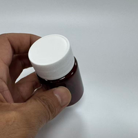 Bouteilles en PET pour produits de santé, flacons ronds pour capsules, emballages de médicaments, flacons avec bouchon à clapet foncé résistant aux UV