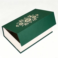 Boîtes cadeaux rigides personnalisées de luxe avec couvercle magnétique, doublure en satin et emballage intérieur en satin