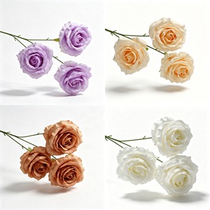 ดอกไม้ประดิษฐ์เทียนฉี แอนนาโรส โพลีเอสเตอร์ ก้านเดี่ยว สีเหลือง สีฟ้า สำหรับตกแต่งบ้าน งานแต่งงาน ฉากดอกไม้ติดผนัง - Product Image 3