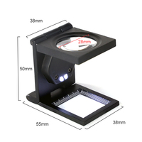 Light Folding Magnifier with White Glass Desktop LED Magnifying Lamp