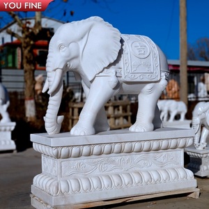 Escultura estatua de elefante mármol jardín exterior personalizada - Product Image 5