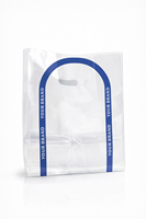 Sac de fête en plastique découpé à l'emporte-pièce personnalisé pour l'emballage de fête d'enfants d'anniversaire de mariage. Conception de logo de qualité pour la fourrure de vêtements 100pcs