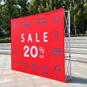 2023 Trade Showing Tension Pop up Outdoor Display <b>Stand</b> Advertising <b>Backdrop</b> Portable Custom Design Graphic Background Banner - Product Image 4