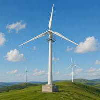 Éolienne GWS-50000W 50KW à rotor de 15,5 m, entraînement direct PMSG, 380V 480V pour déployement multi-unités en parc éolien, IP54