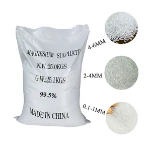 Obtenga una buena calidad de sulfato de magnesio gránulos de sal de Epsom sulfato de magnesio heptahidratado 98% Sulfato de magnesio.7h2o