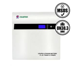 Baterai Champion Powerwall Lifepo4 Powerwall 10kwh 51.2v 100ah Paket Baterai Lithium untuk Energi Terbarukan - Product Image 1