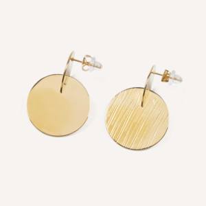 Pendientes Minimalistas de Acero Inoxidable Dorado YFB E115, 3.5 cm de Largo, Primavera Verano CucoCuca - Product Image 2