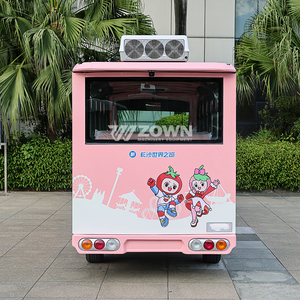 Autobús Turístico Eléctrico Cerrado con Diseño Marino Rosa, Vehículo de Transporte de Pasajeros para Complejos Turísticos Costeros - Product Image 2