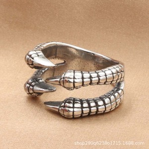 <b>Dragon</b> Claw <b>Ring</b> Stainless Steel Men's Retro Animal Design Jewelry Gift in Retro Silver - Product Image 4