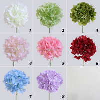 Fleurs artificielles en soie, Hortensias verts pour la décoration, arrangements floraux de mariage, fleurs artificielles en gros
