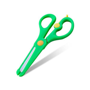 Ciseaux pour étudiants vert bleu rose, lames en acier inoxydable, poignée en plastique souple, sécurité, outils de découpe multi-usages, bricolage, artisanat - Product Image 5