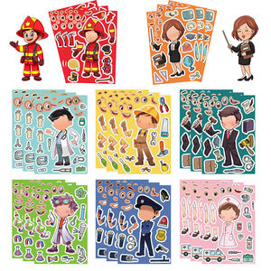 Jouets de puzzle, <span class=keywords><strong>autocollants</strong></span> promotionnels de dessins animés professionnels, médecins, infirmières, <span class=keywords><strong>pompiers</strong></span>, bricolage, déguisements, jeu pour enfants - Product Image 1