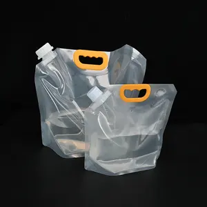 Fábrica de China al por mayor bolsas de líquidos al aire libre bolsas de agua 1L, 1.5L, 2.5L ,5L , 10L con boquillas bolsa de aceite y bolsas de bebidas