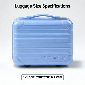 Estuche de <span class=keywords><strong>Maquillaje</strong></span> Rígido de 12 Pulgadas, Organizador de <span class=keywords><strong>Maquillaje</strong></span> de ABS en Negro/Rosa/Azul/Verde, Maleta de Viaje Ligera <span class=keywords><strong>para</strong></span> <span class=keywords><strong>Guardar</strong></span> Artículos de Belleza - Product Image 2