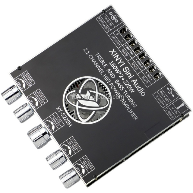 Module XY-S220H 2.1Channel BT5.0 Subwoofer Amplifier Board TDA7498E 160W*2+220W Power Audio Stereo Amplifier Module