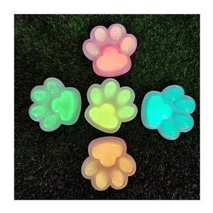 Cabochon Resin Bentuk Jejak Kaki Hewan 5 Warna Baru, Imut, Bercahaya, untuk Slime, Aksesoris Kawaii untuk Pembuatan Perhiasan - Product Image 1