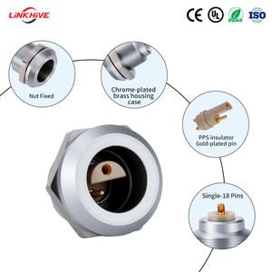 מחבר רב-קוטבי בהתאמה אישית תואם לשקע LEMO ERA סדרה 0E1E 2E 3E מחברים עגולים עם נעילה בלחיצה-משיכה 2-18 פינים - Product Image 4