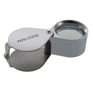 Lente d'Ingrandimento per Gioielli 30x21mm, Strumento per Orafi, Lente Pieghevole Tripla per Diamanti con Lente in Vetro - Product Image 4