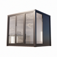 Bureau de conteneur plat de 10 pieds à faible coût, structure solide, mobile, préfabriqué, modulaire, bureau de conteneur d'expédition de 10 pieds