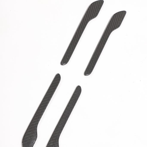 Pour <span class=keywords><strong>Tesla</strong></span> modèle <span class=keywords><strong>3</strong></span> 4 pièces/ensemble en Fiber de carbone poignée de porte de voiture couverture garniture décoration protecteur - Product Image 2