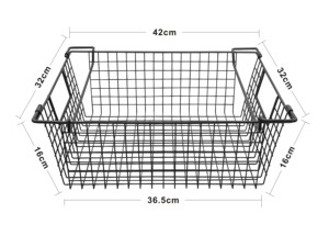 Cesta de Almacenamiento de Metal con Recubrimiento en Polvo, Cestas de Alambre de Acero para Frutas y Verduras, Contenedores de Alimentos, un Buen Utensilio de Cocina - Product Image 5