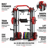 SNODE Machine Smith compacte multifonctionnelle, équipement de musculation à domicile en acier inoxydable pour un entraînement complet des muscles et la musculation