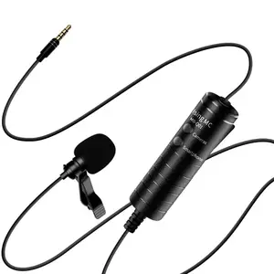 Lavalier Microfoon MB-Q01 6M Mini Draagbare Lavalier Microfoon Clip-On Revers Audio Studio Wired Mic Voor Telefoon Laptop pc