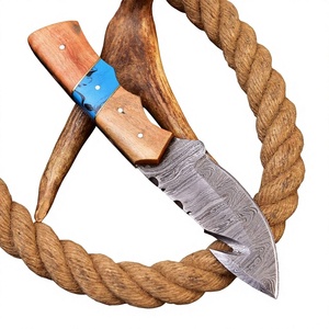 <b>Timber</b> Steel Enterprises Handmade Damascus Steel Skinner Hunting Knife Wood Handle Drop Point Blade Full Tang Design 3-Year - Product Image 1