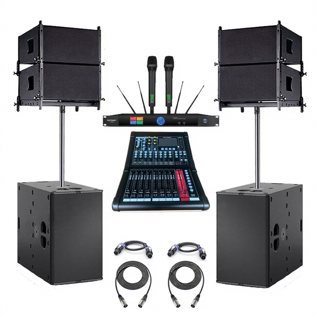 Professional 10\" & 15\" Active Outdoor Stage Speakers New Design Line Array for Wedding & Show Passive Audio Sound Equipment