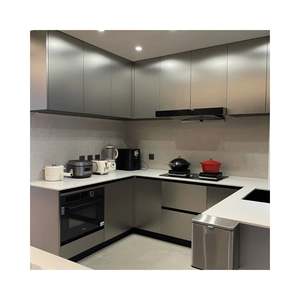 Mueble de Cocina de Aluminio, Construcción de Acero Inoxidable y MDF, Opciones de Mármol/Laminado/Resina, Cajón Modular, Cesta, Grifo - Product Image 2