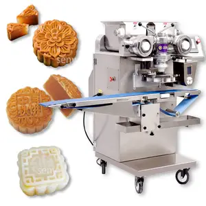Tam otomatik ay kek şekillendirme ekipmanı üretim hattı Mooncake yapma makinesi