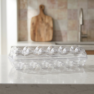 12-Compartment Eco-friendly PP Stackable Modern Flip Top Egg Storage <b>Container</b> Freshness Preservation <b>Clear</b> Design High-grade - Product Image 5