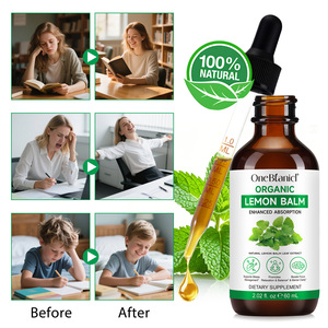 OneBtanicl 60ml Natural Organic <span class=keywords><strong>Lemon</strong></span> <span class=keywords><strong>Balm</strong></span> Folha Extrato Líquido Suplementos Private Label <span class=keywords><strong>Lemon</strong></span> <span class=keywords><strong>Balm</strong></span> Drops para Immune Boost - Product Image 4