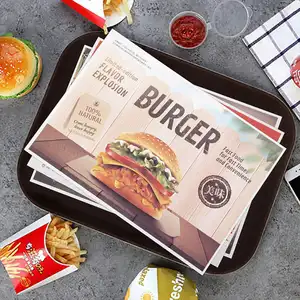 Singapur'da Burger Sandwich Wrap özel kağıt gıda ambalajı için