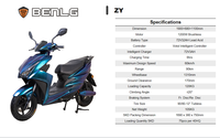 Vélo électrique avec moteur sans balais de 1500W, cadre en alliage d'aluminium, frein à disque, batterie au plomb-acide, vélo électrique intelligent