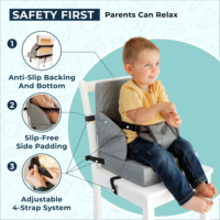 Kleinkind-Sitzerhöhung für Esstisch Küchenstuhl Hochstuhl Tragbares Kissen Kindersitzauflage
