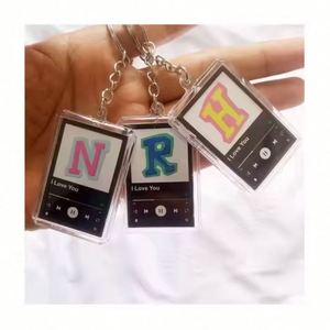 Design <b>Custom</b> Acrylic Mini <b>CD</b> Album Music Player Pattern Acrylic Keychain <b>Custom</b> - Product Image 1