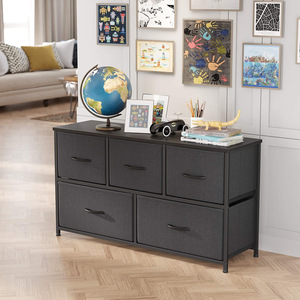 Cassettiera Personalizzata con 5 Cassetti in Tessuto Facili da Estrarre, Struttura in Metallo, Mobile Contenitore per Soggiorno - Product Image 3