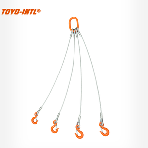 Sangle de levage en acier galvanisé à 4 pattes de type <span class=keywords><strong>WRS</strong></span> Toyo-Intl avec âme en acier et câble métallique - Product Image 1